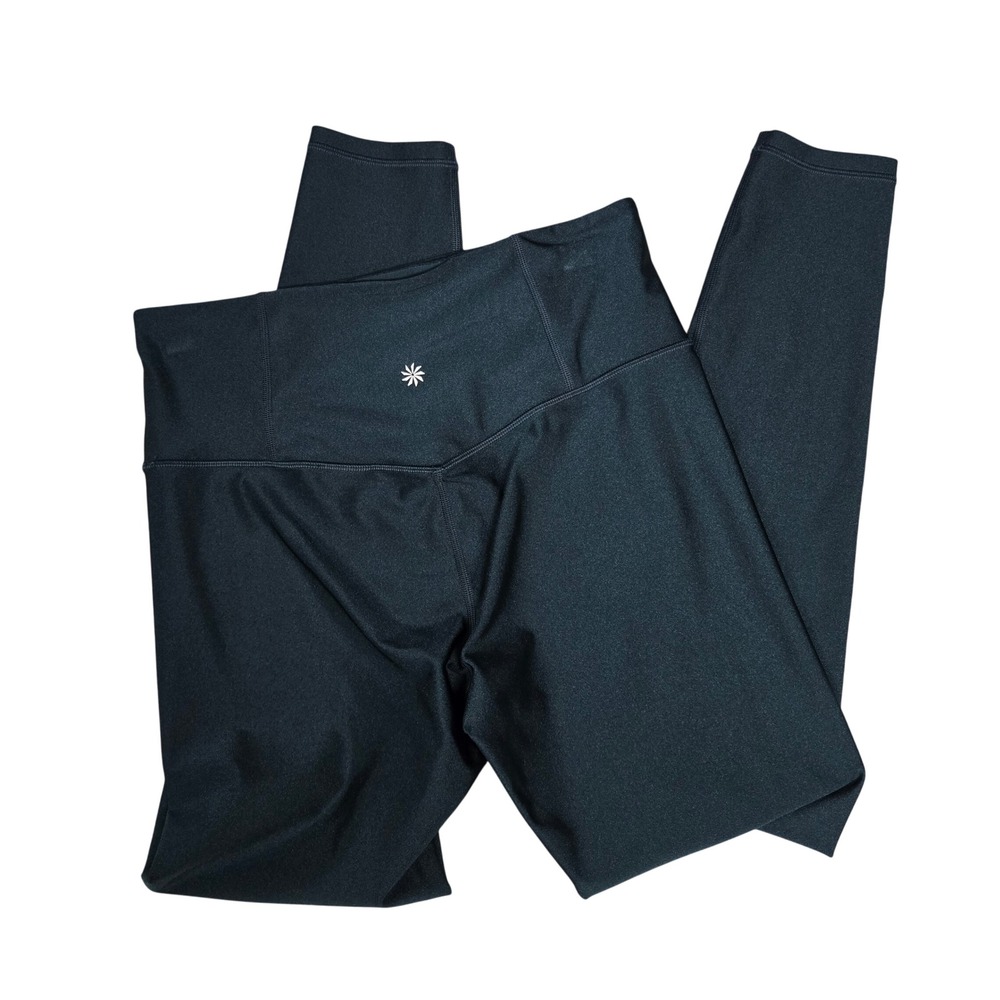 Athleta Elation Sheen Tight 7/8 Leggings Dark Green Teal High Rise Yoga‎ Size M